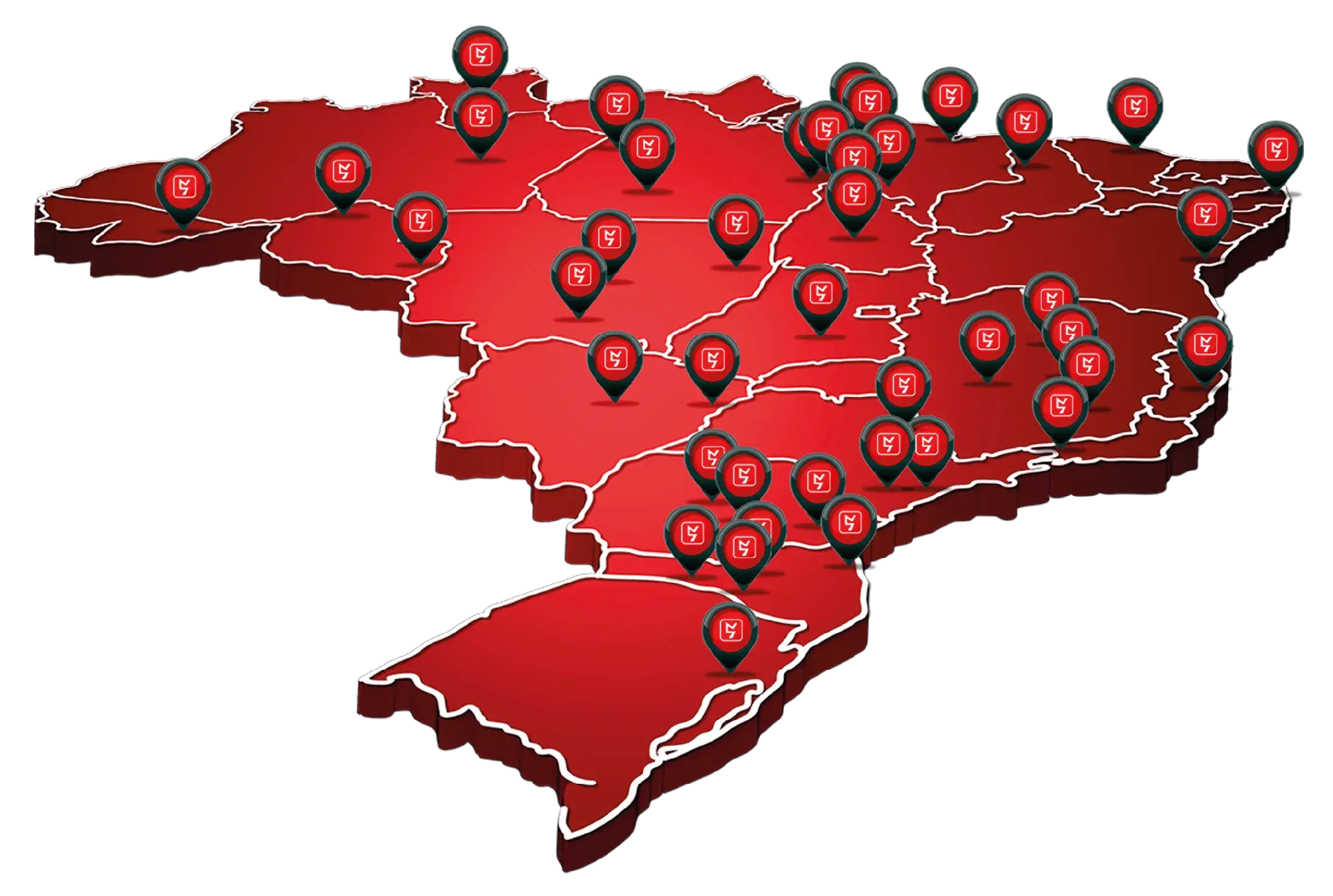 Mapa Filiais Minusa